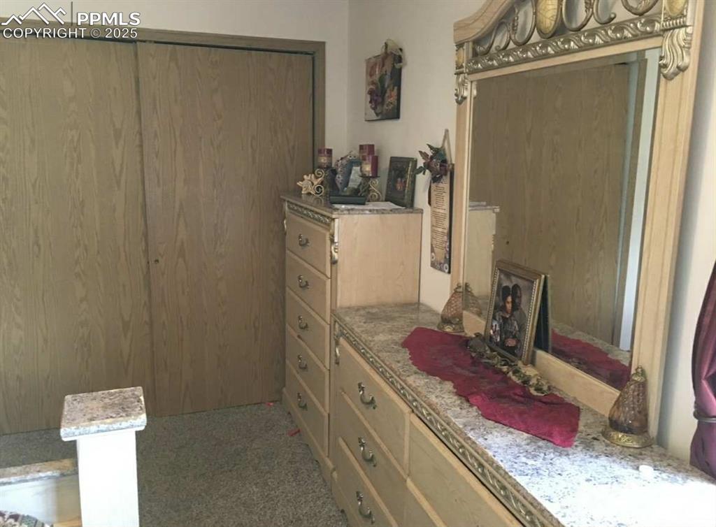 Image 15 of 20: Bedroom featuring a closet and dark carpet