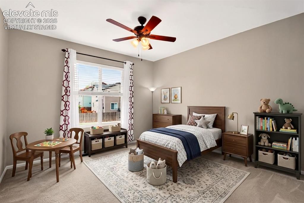 Image 15 of 46: Virtually staged 3rd Bedroom