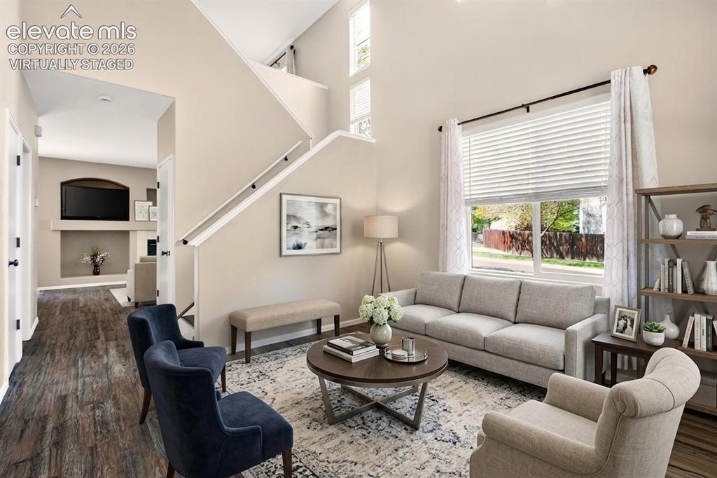 Image 4 of 46: Virtually staged living room photo