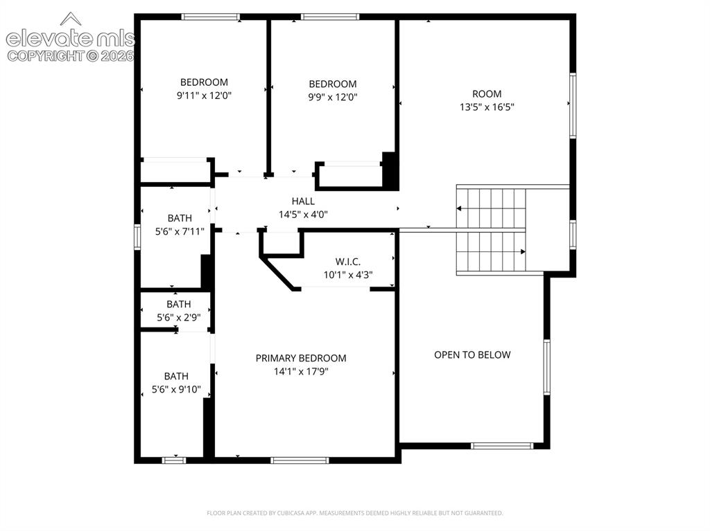Image 45 of 46: Upper Level Floor Plan
