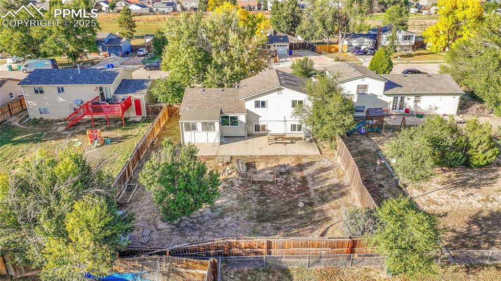 Image 26 of 36: Aerial perspective of suburban area