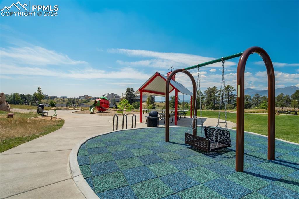 Image 44 of 46: With its linear & pocket parks spread throughout the community, there are q