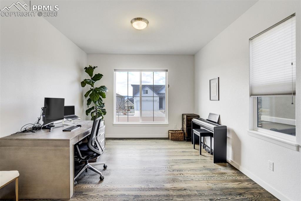 Image 9 of 46: Spacious & bright, the 5 piece primary en-suite has double vanity, soaking