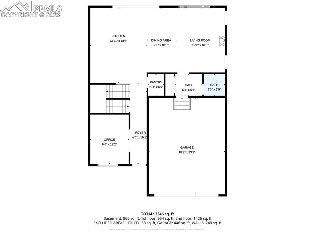 Image 46 of 49: Main level floor plan