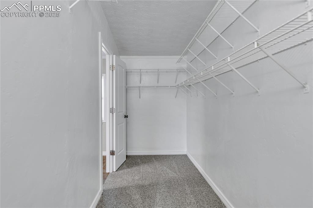 Image 21 of 34: Spacious closet with carpet