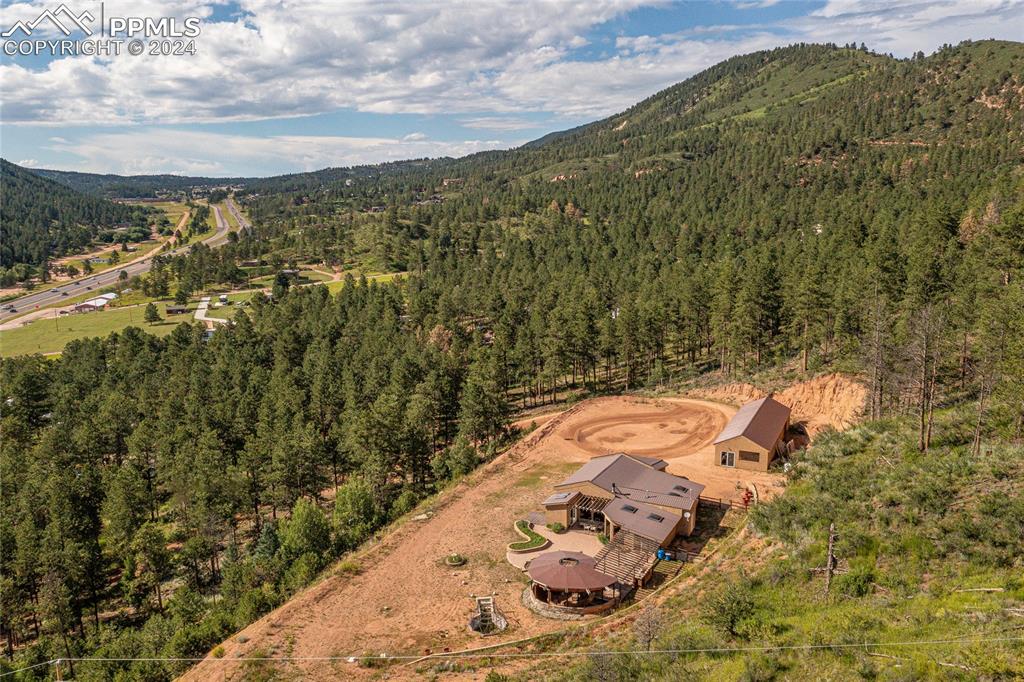 Image 1 of 47: Drone / aerial view with a mountain view