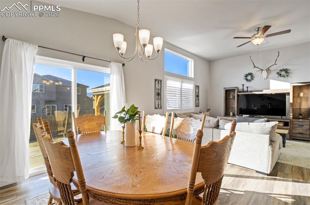 Image 15 of 47: Dining area just off the kitchen & living room. 