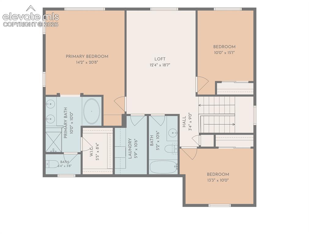 Image 48 of 48: Upstairs measurements.