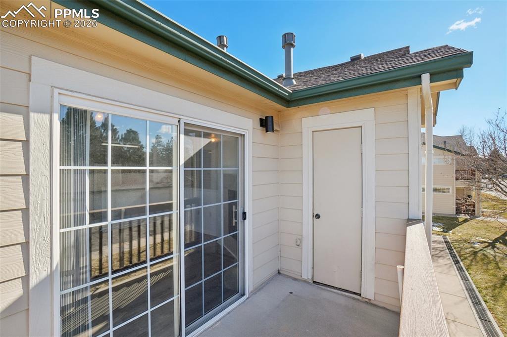 Image 27 of 30: Balcony and Storage area