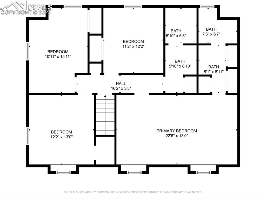 Image 48 of 49: View of upstairs floor plan / room layout
