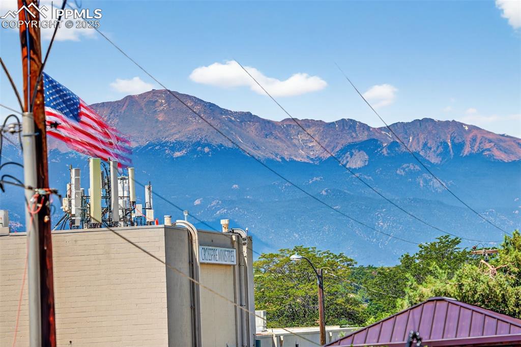 Image 26 of 26: View of mountain backdrop pikes peak