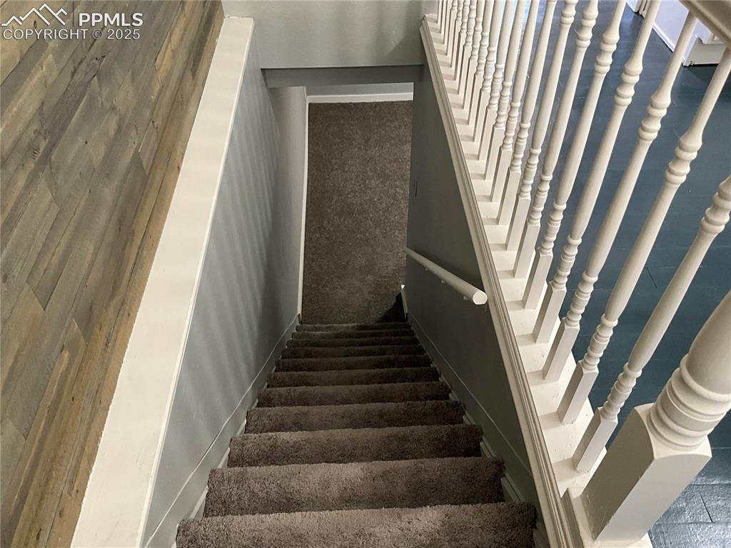 Image 19 of 41: View of stairway w/ new carpeting