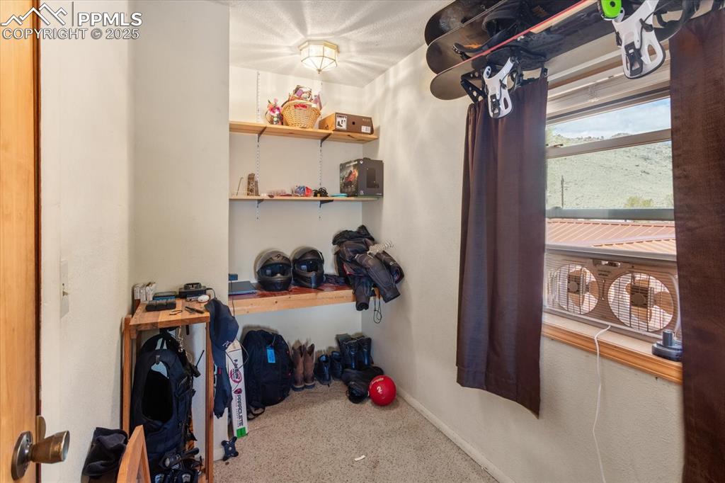 Image 22 of 45: Walk in closet with carpet floors