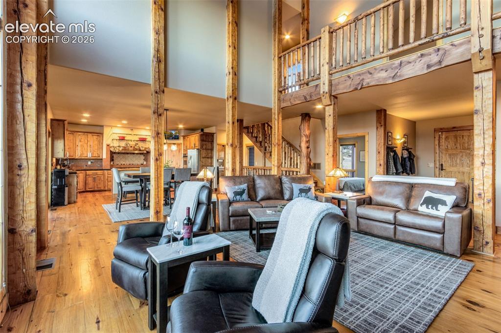 Image 15 of 50: 3", 6", 8" Lodge pole pine hardwood flooring reclaimed from the Sears Wareh