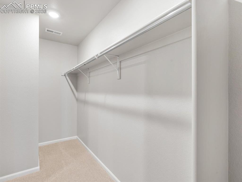 Image 8 of 16: Spacious closet with light carpet