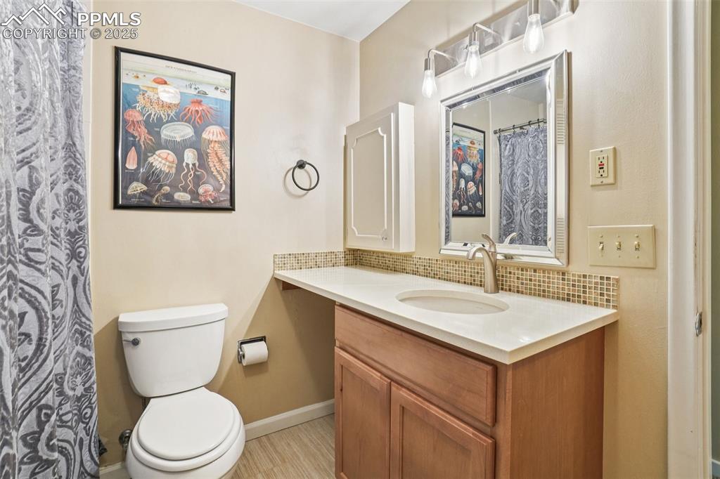Image 23 of 49: Updated full bathroom on the upper level!