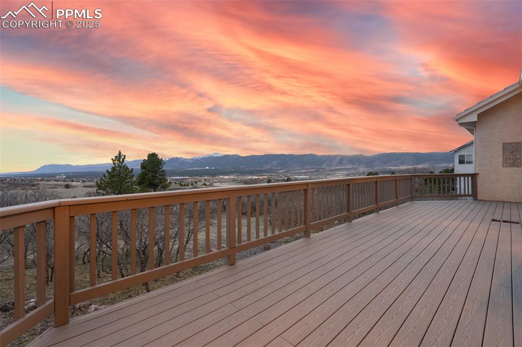 Image 43 of 48: Deck with a mountain view