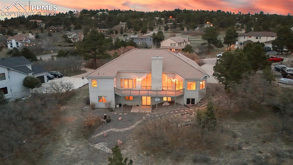 Image 6 of 48: View of aerial view at dusk