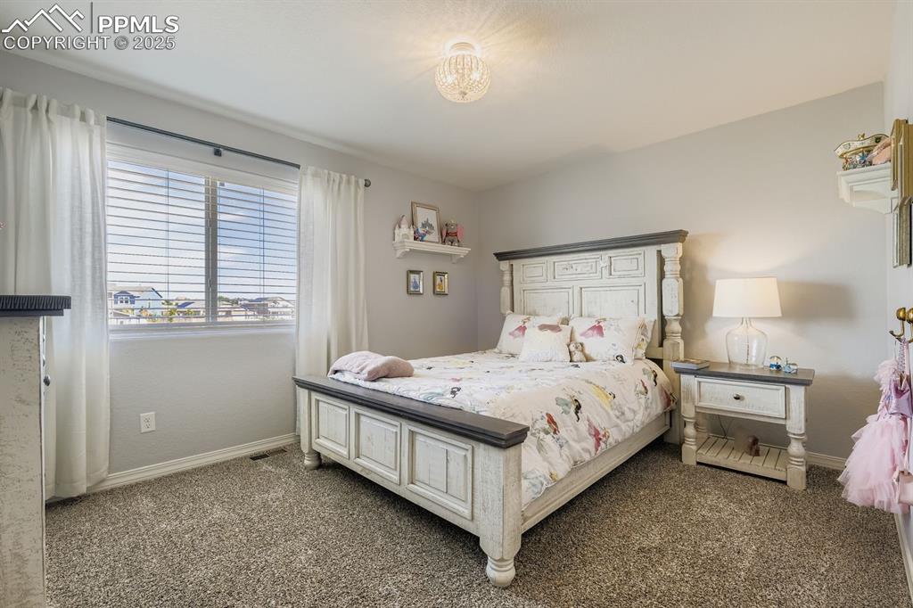 Image 20 of 42: Spacious third upper level bedroom with a walk-in closet.