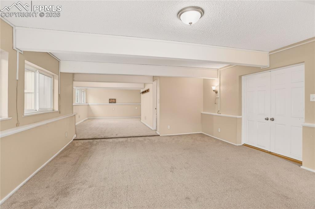 Image 18 of 37: Alternate view of the lower level family room or flex space with walk out t