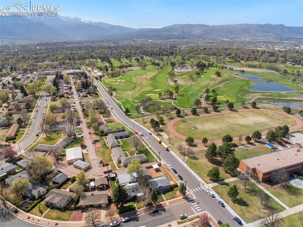 Image 4 of 37: Aerial view with a water and mountain view, a residential view, and view of