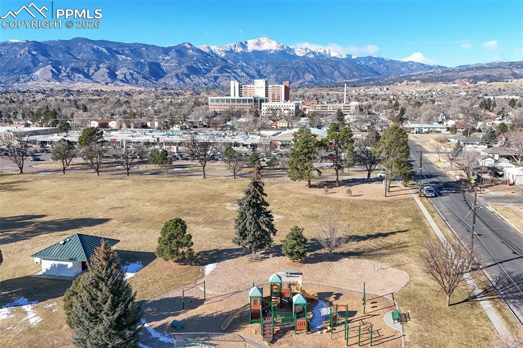 Image 26 of 28: Bonnyville Park in the forground, Bonn Shopping Center in the middle ground