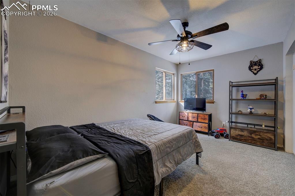 Image 22 of 29: Bedroom featuring carpet floors and ceiling fan