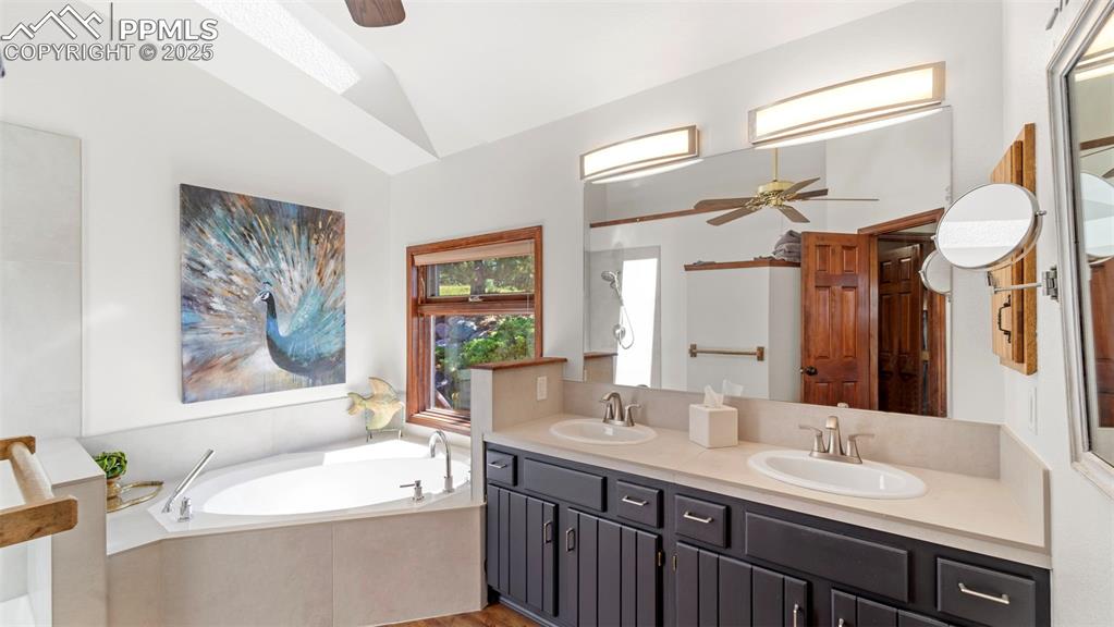 Image 28 of 46: Newly renovated spa-like bathroom meant for relaxation.