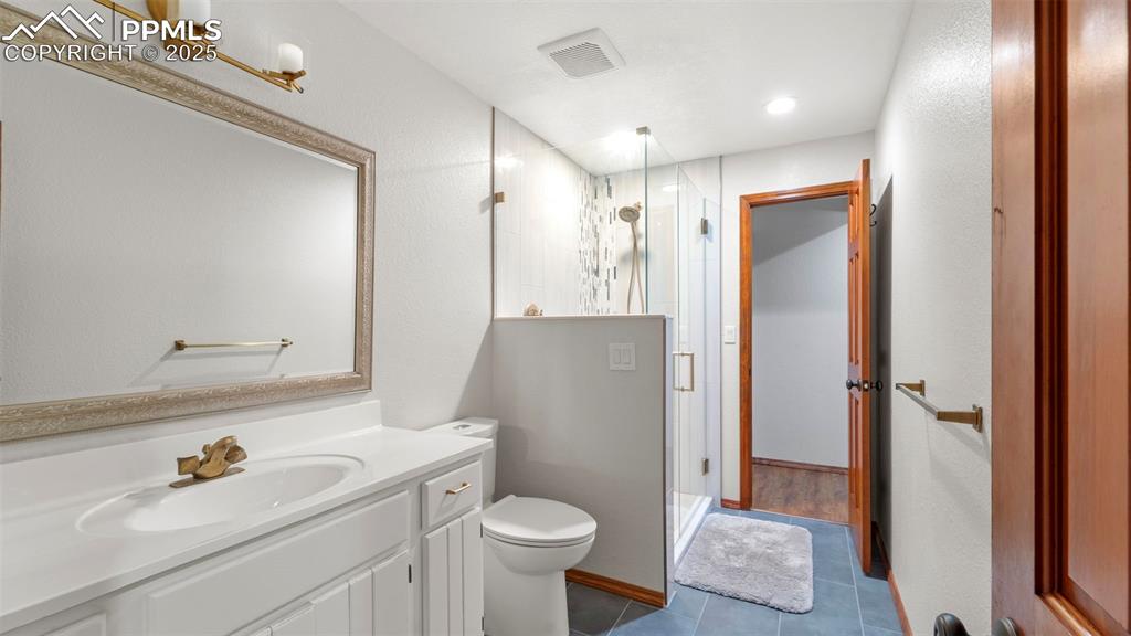 Image 33 of 46: Newly renovated full bathroom on the first floor.