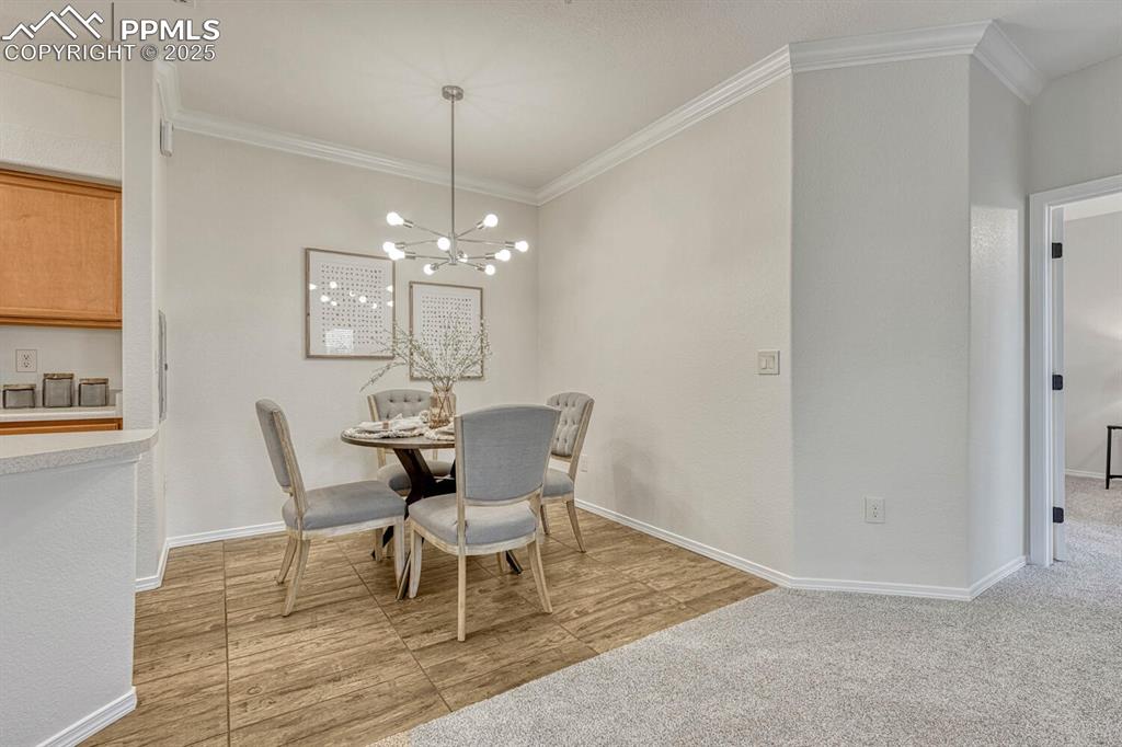 Image 18 of 27: Tile flooring and updated lighting