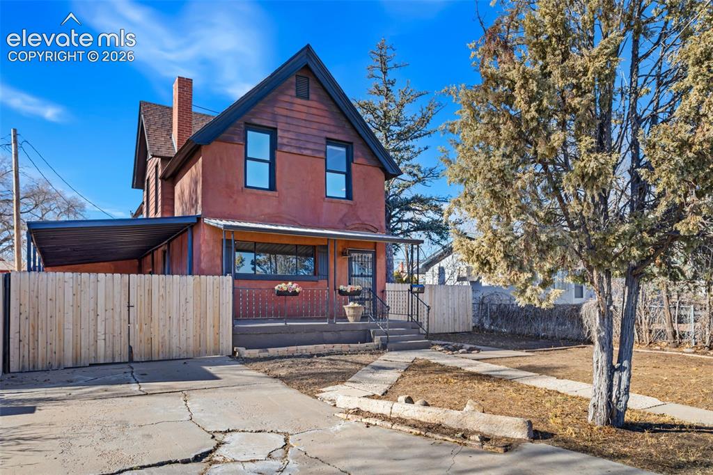 Image 1 of 35: Two-story property featuring a stucco and siding exterior, a prominent fron