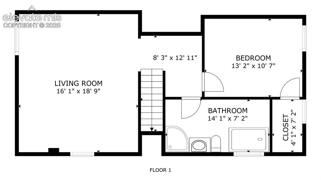 Image 5 of 40: Living area featuring hardwood flooring, light gray wall paint, recessed li