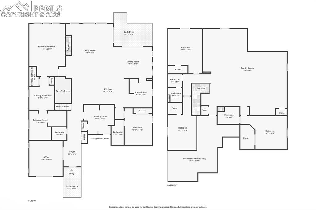 Image 37 of 39: View of floor plan / room layout