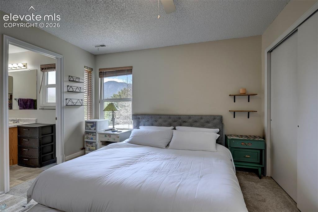 Image 11 of 25: Spacious Primary bedroom featuring large closet and adjoining walk in bathr