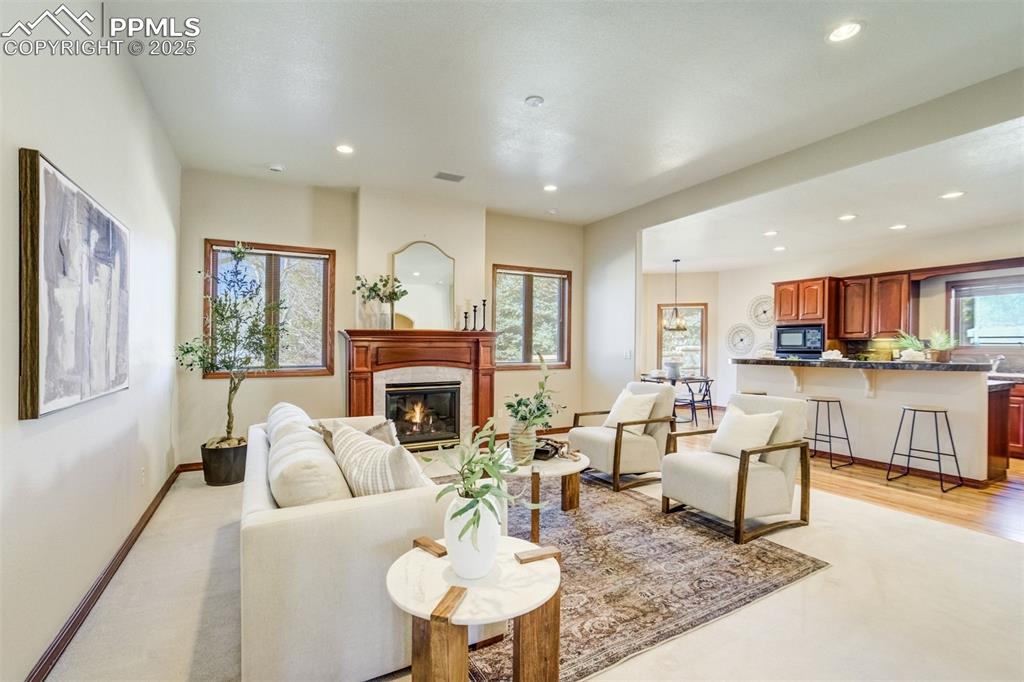 Image 8 of 49: Tall ceilings, recessed lighting, and elegant finishes.