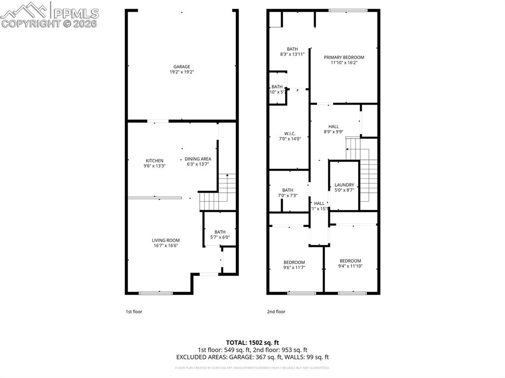Image 32 of 32: wo-story layout totaling1,502sq?ft with open living concept.