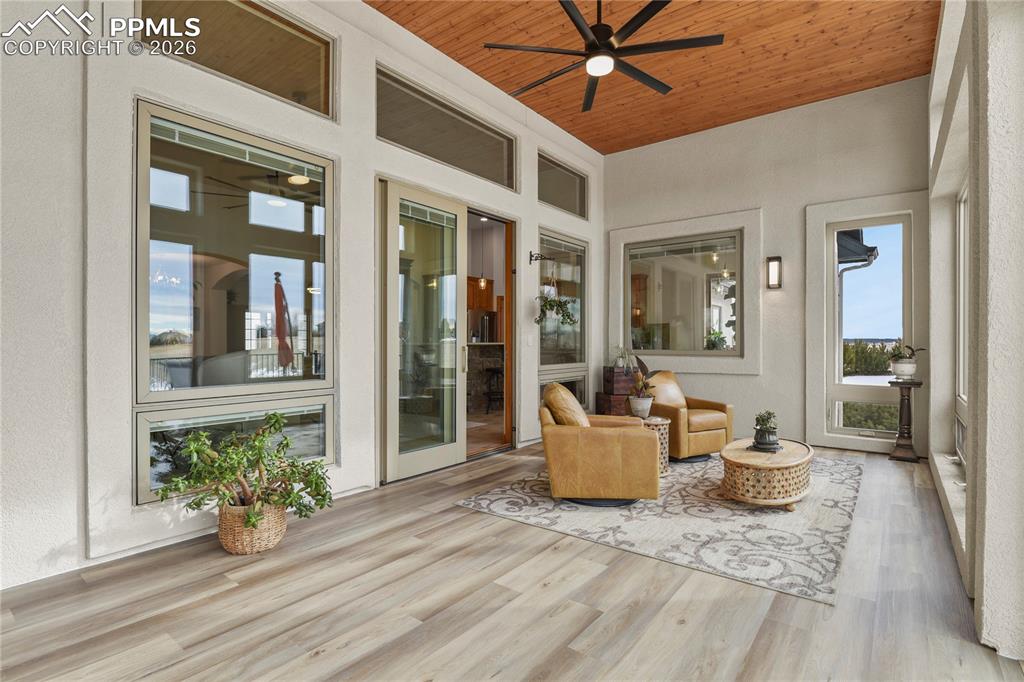 Image 14 of 50: South facing sunroom is an amazing retreat on cold winter days
