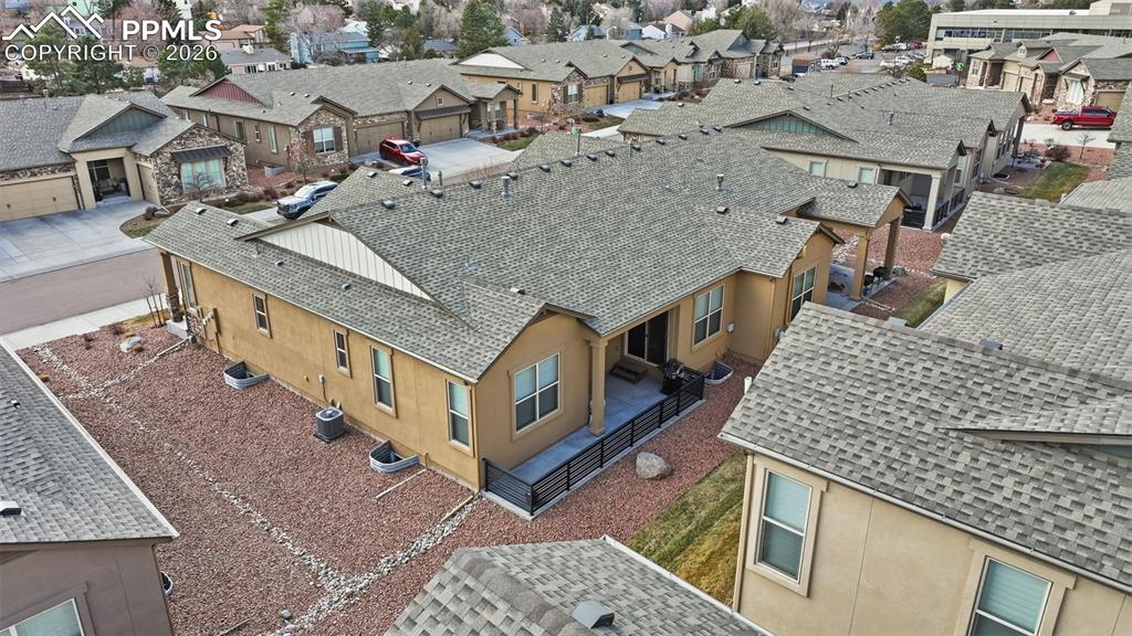 Image 33 of 39: Aerial View of the back of the home