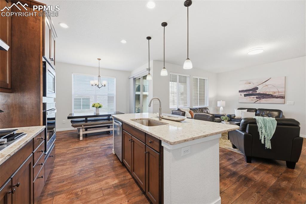 Image 5 of 39: Spacious kitchen and open floor plan!