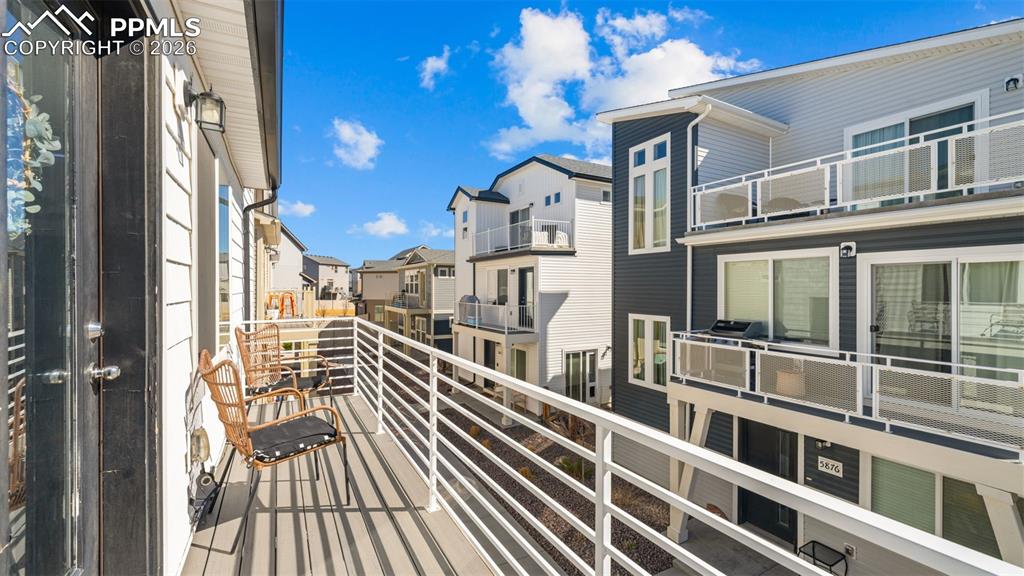 Image 25 of 37: Balcony featuring a residential view
