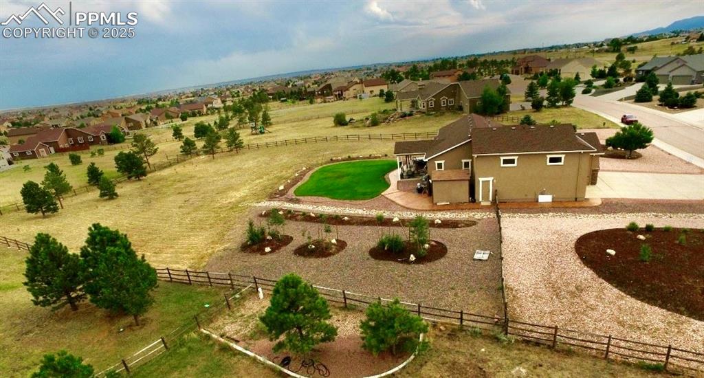 Image 36 of 38: Aerial perspective of suburban area
