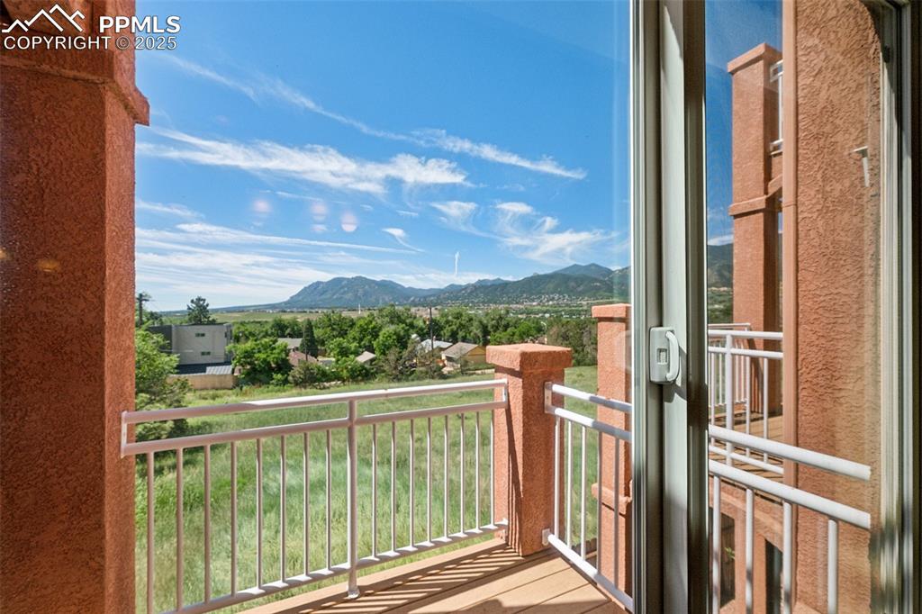 Image 3 of 47: Balcony with a mountain view