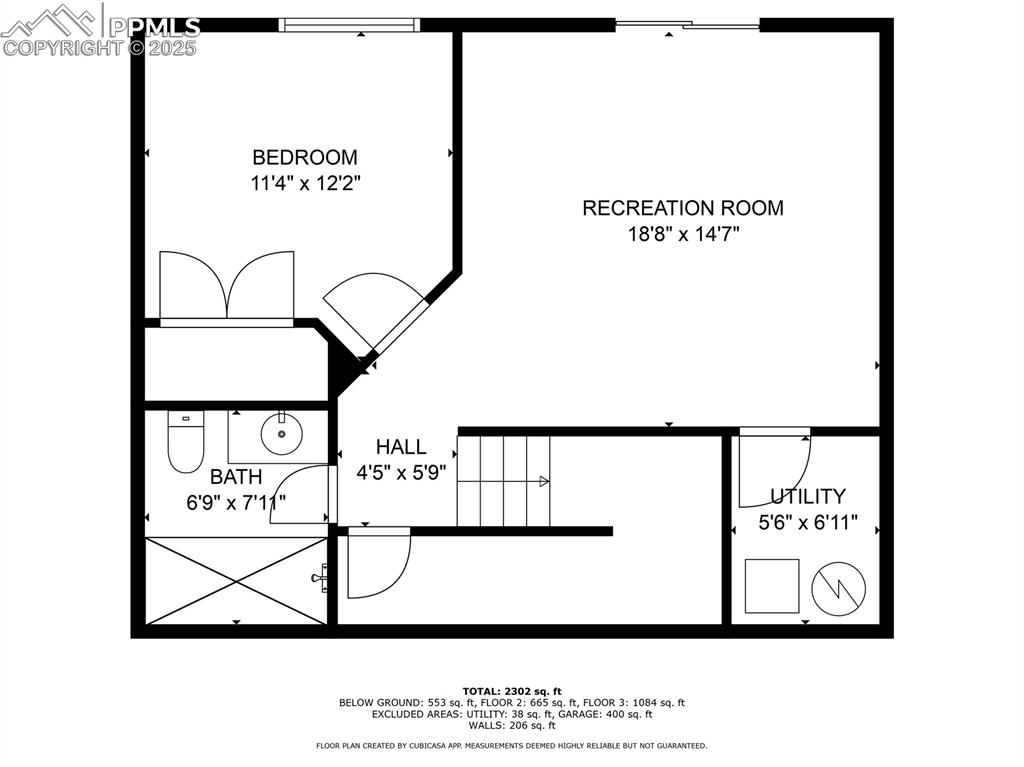 Image 44 of 47: View of floor plan / room layout