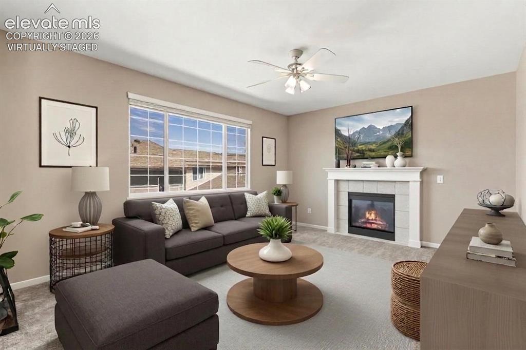 Image 14 of 40: virtually staged family room