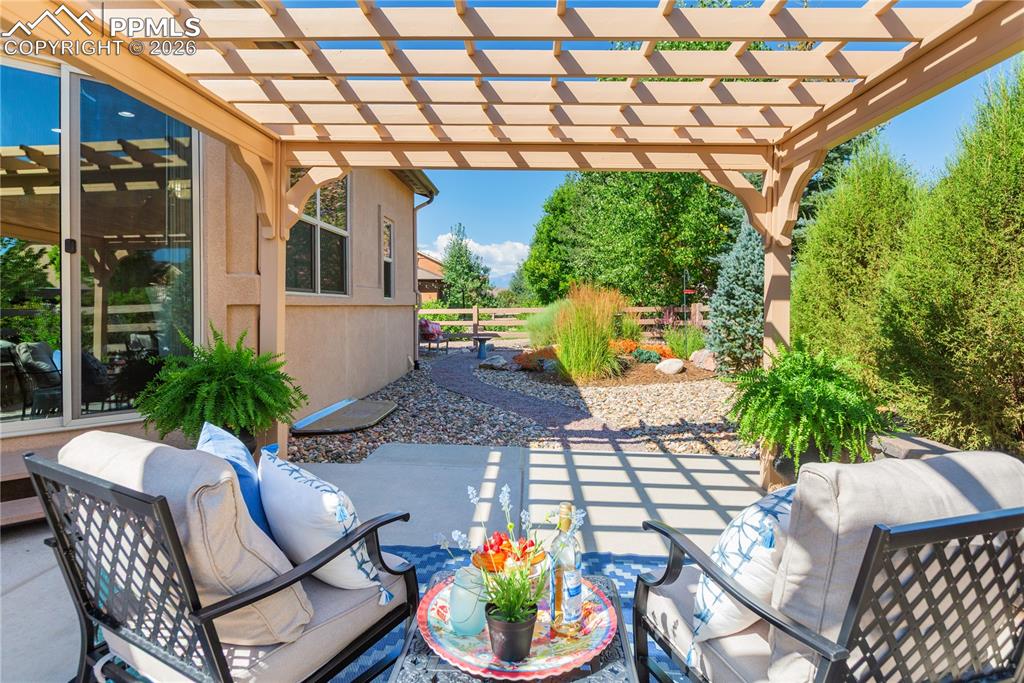 Image 6 of 50: Lovely park-like setting in the summer with Pikes Peak in the distance.