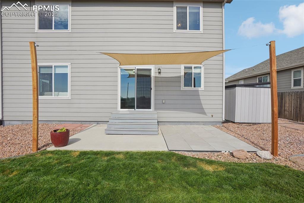 Image 41 of 46: Rear view of property with a patio area