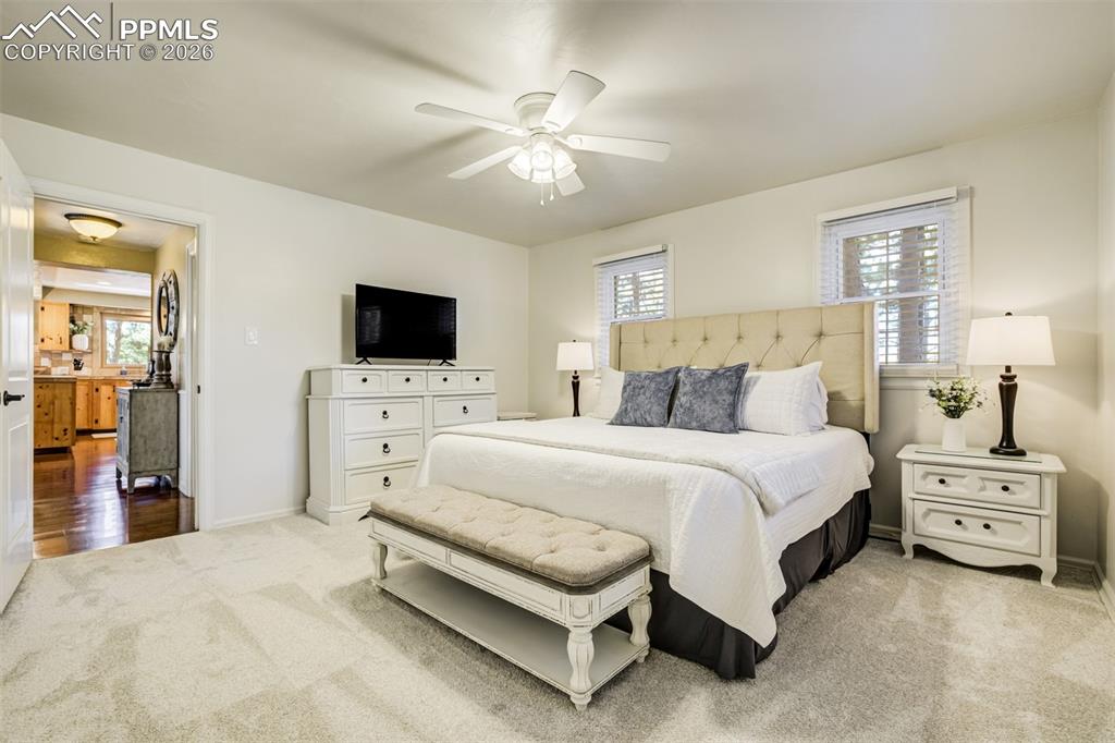 Image 21 of 50: Main level, primary bedroom with multiple closets