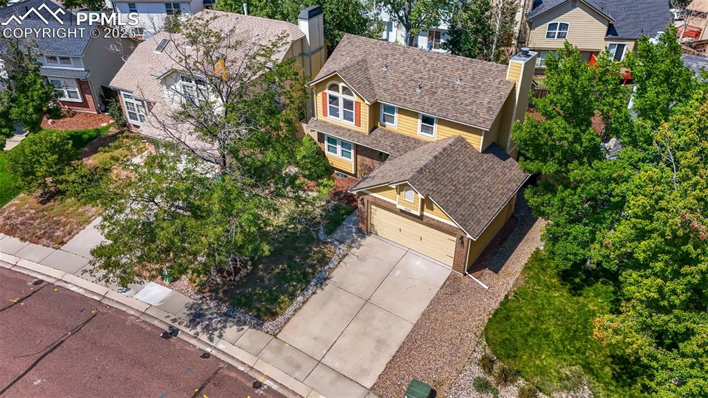 Image 37 of 40: Aerial perspective of suburban area