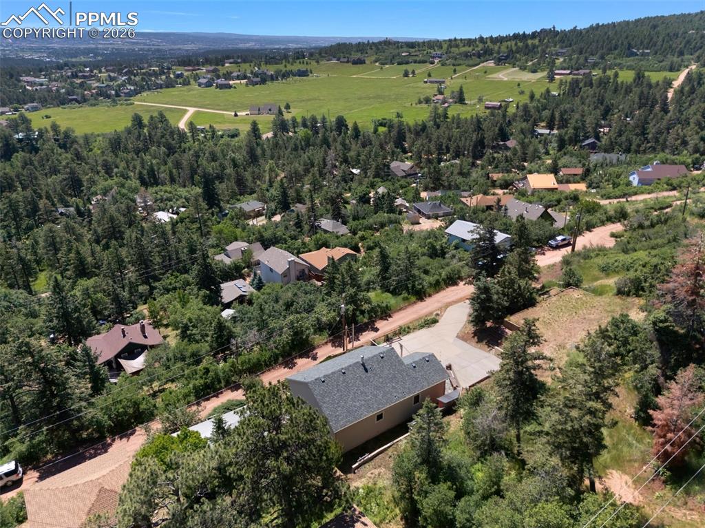 Image 43 of 50: Aerial perspective of suburban area