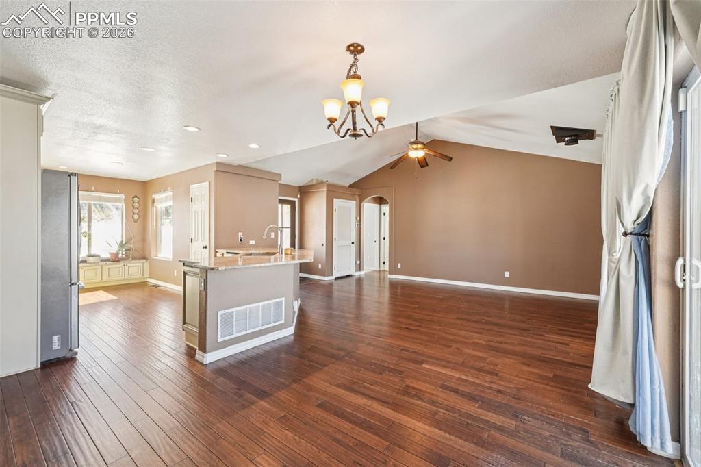 Image 12 of 50: From the Great Room looking towards the kitchen